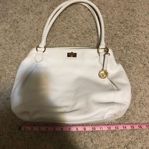 White leather purse!